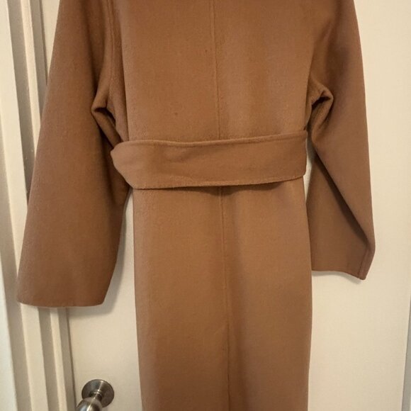 Iconic Mango 76% Wool Handmade Belted Coat Old Money - Picture 14 of 15